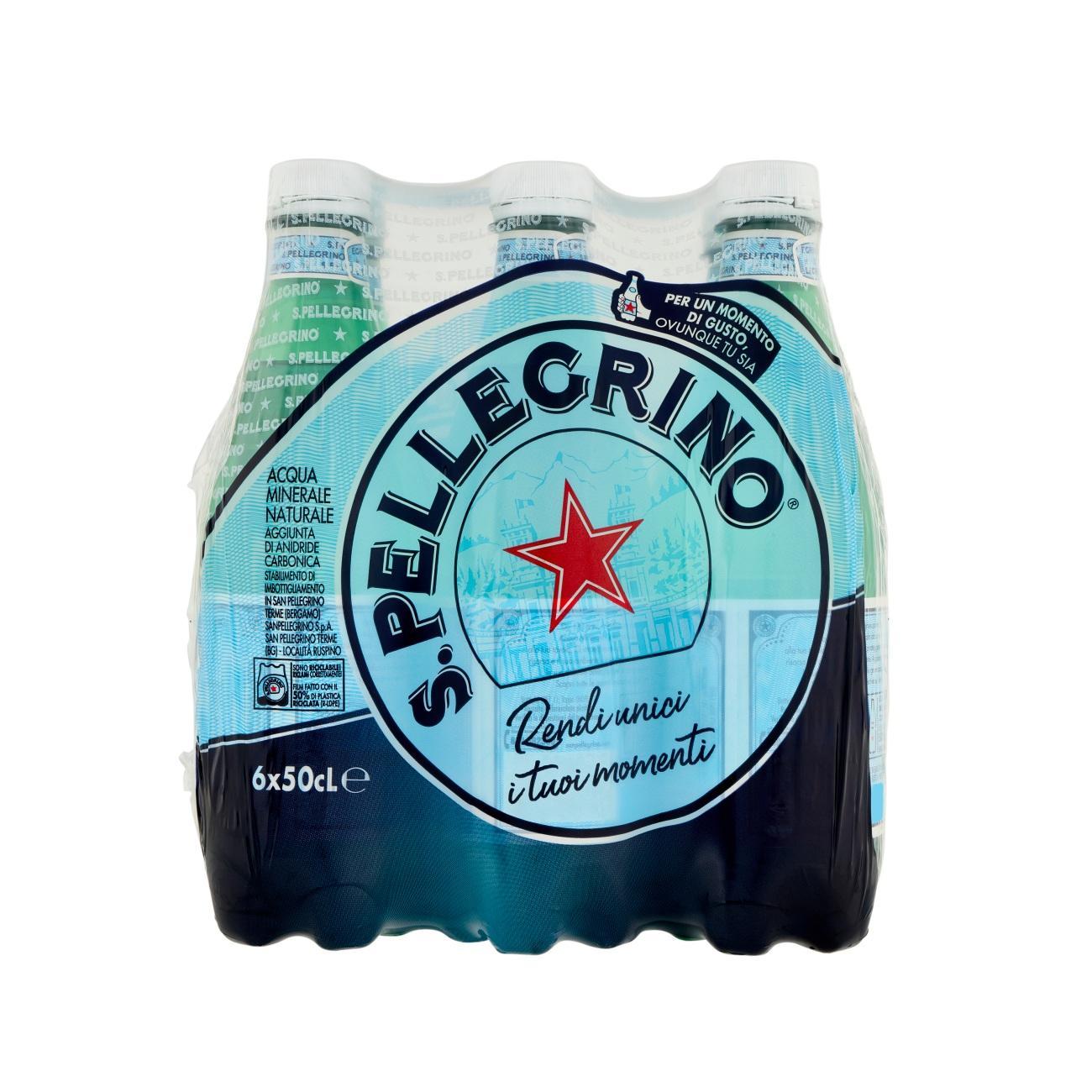san pellegrino acqua minerale frizzante pet x6 san pellegrino 500 ml. - foto 1
