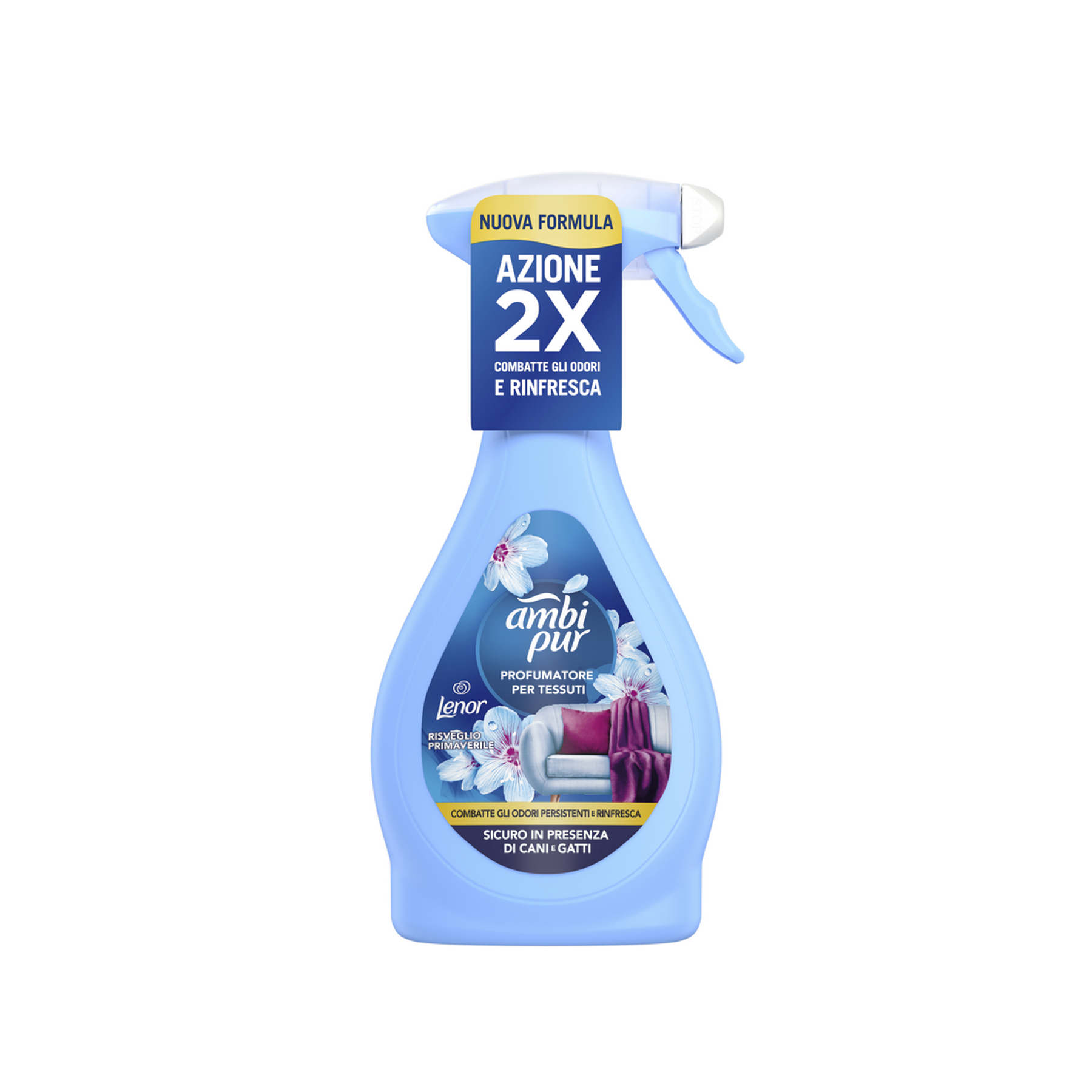 ambipur profumatore per tessuti combatte gli odori e rinfresca risveglio di primavera trigger ambipur 385 ml. - foto 1