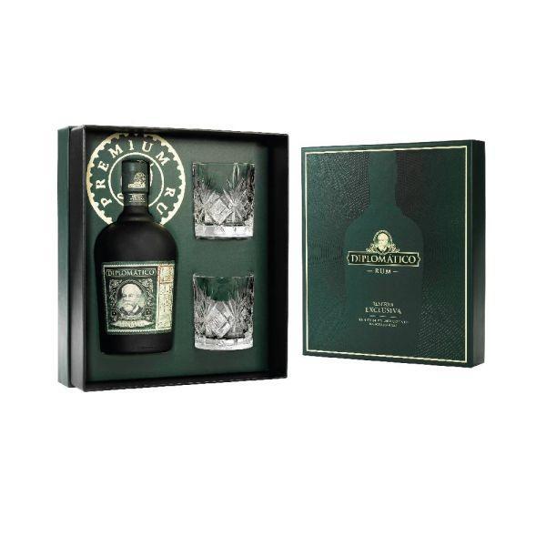 diplomatico rum diplomatico 70 cl. in astuccio con due bicchieri omaggio - foto 1