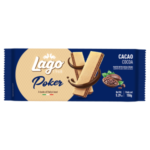 Wafer al cacao poker  150 gr.
