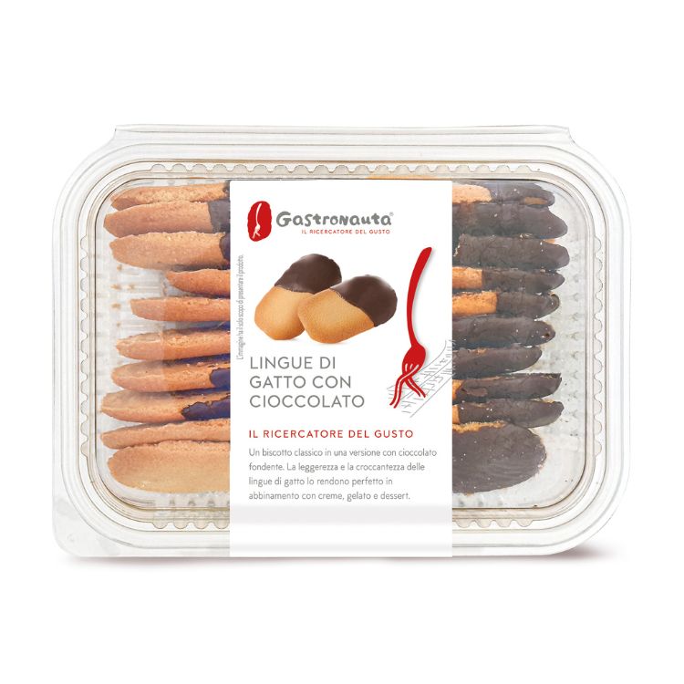gastronauta biscotti lingue di gatto al cioccolato gastronauta 200 gr. - foto 1