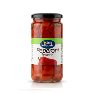 Peperoni arrostiti conditi al naturale in barattolo singolo  280 gr.