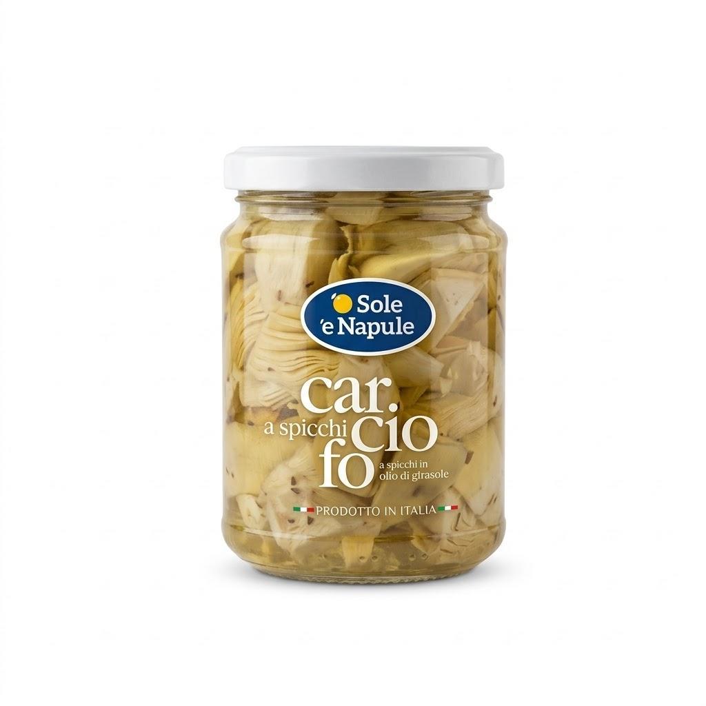 o' sole e' napule carciofi a spicchi in olio di girasole o sole 'e napule 280 gr. - foto 1
