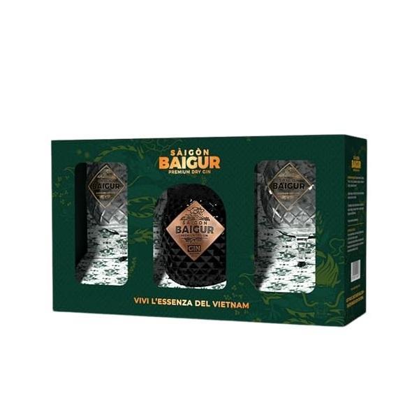 saigon baigur gin saigon baigur 70 cl. balloon pack con 2 bicchieri omaggio - foto 1