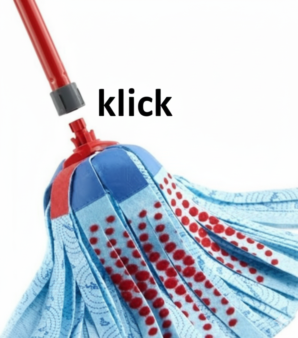 vileda asta di metallo con manico vileda rotativo da 126 cm. - foto 2