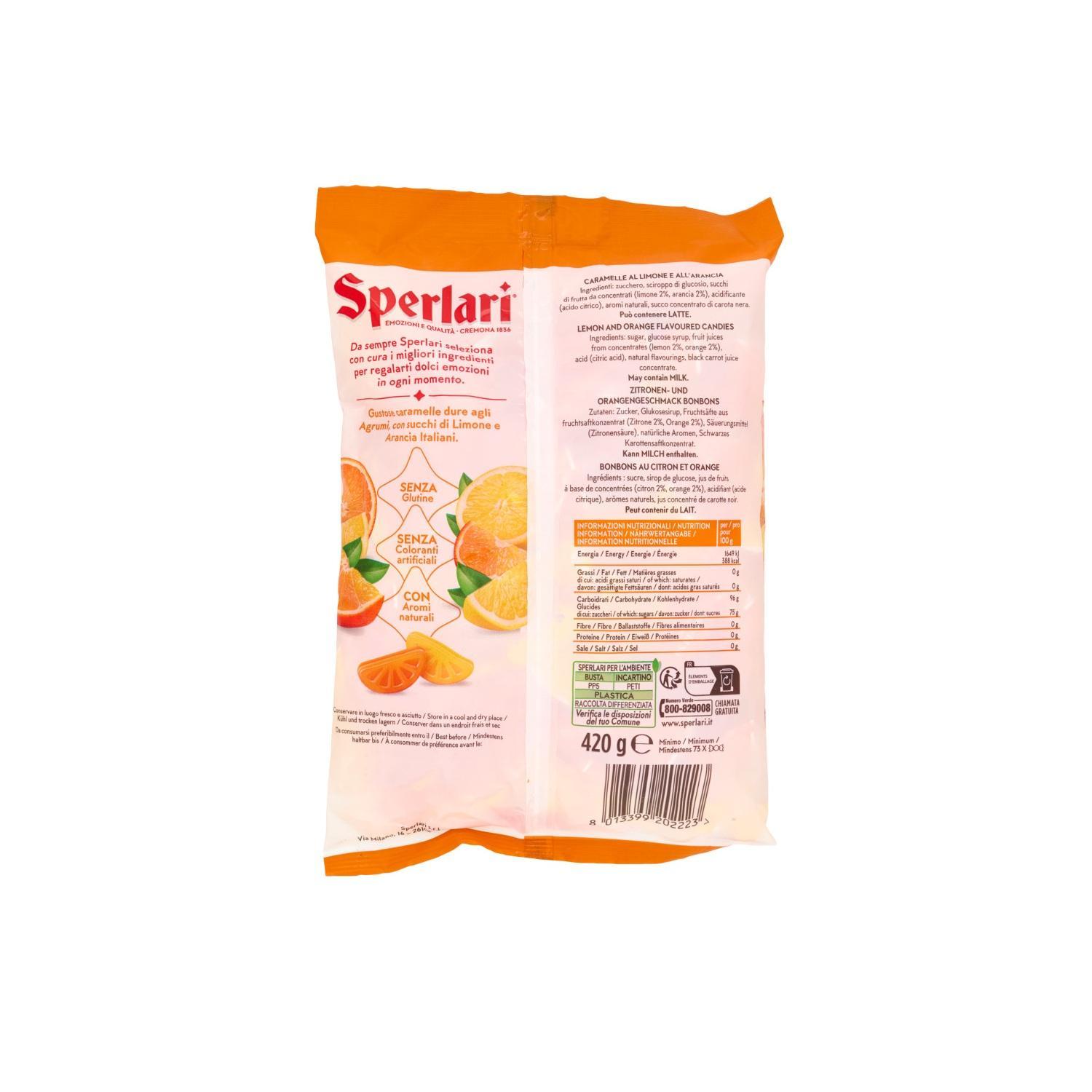 sperlari caramelle dure con succhi di limone e arancia sperlari spicchi su da 420 gr. - foto 3