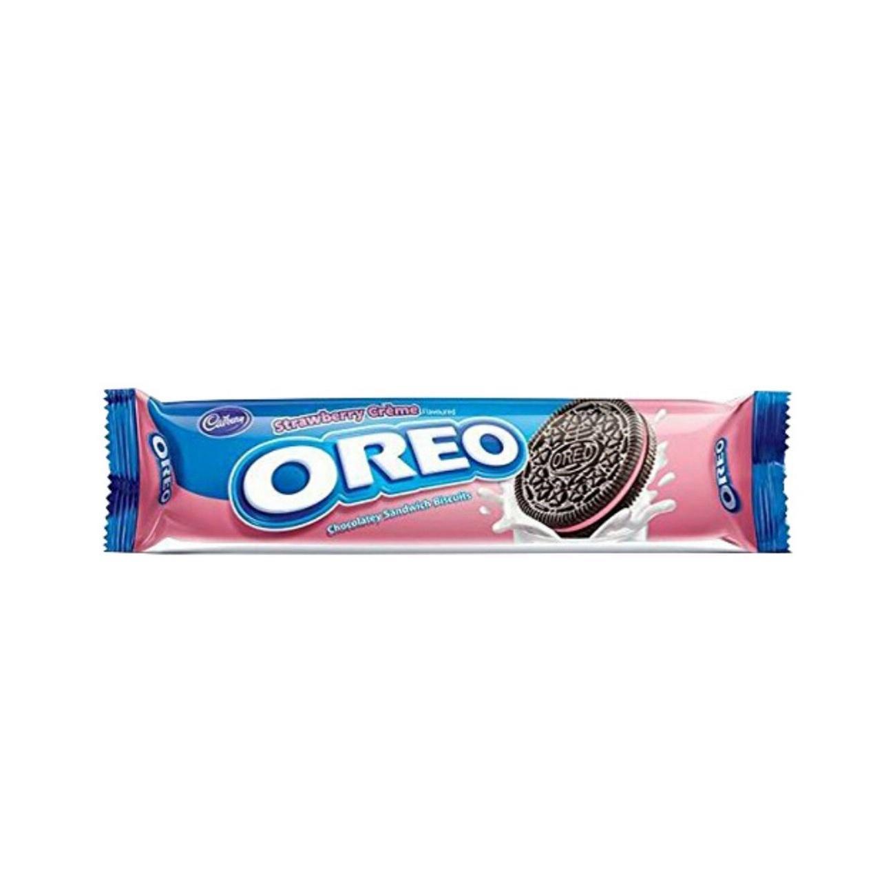 oreo biscotti con farcitura alla fragola oreo strawberry creme 110 gr. - foto 1