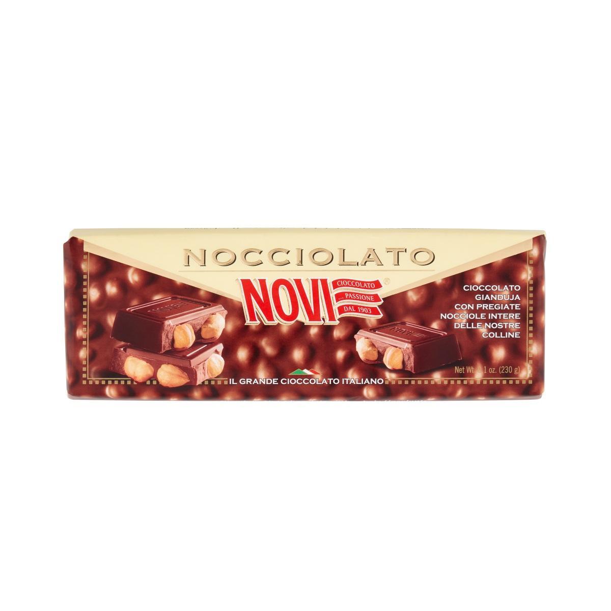 novi barretta di cioccolato con nocciole novi gran nocciolato giandduia 230 gr. - foto 2