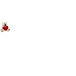 Orsetto peluche con cuore  15 cm