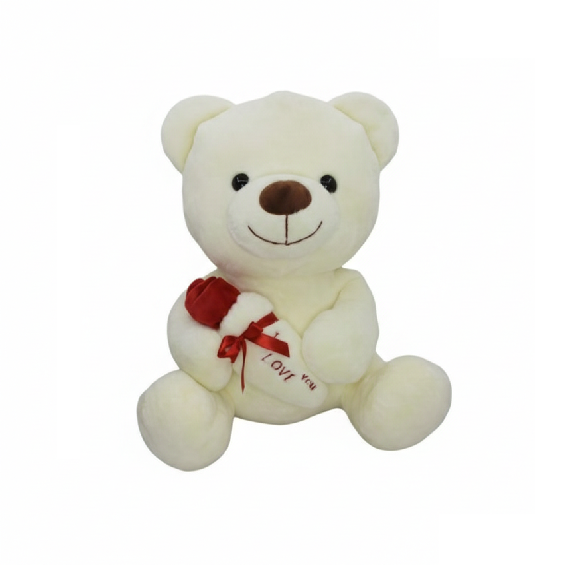 fgf import orso peluche con rosa dimensione fgf 55 cm. - foto 1