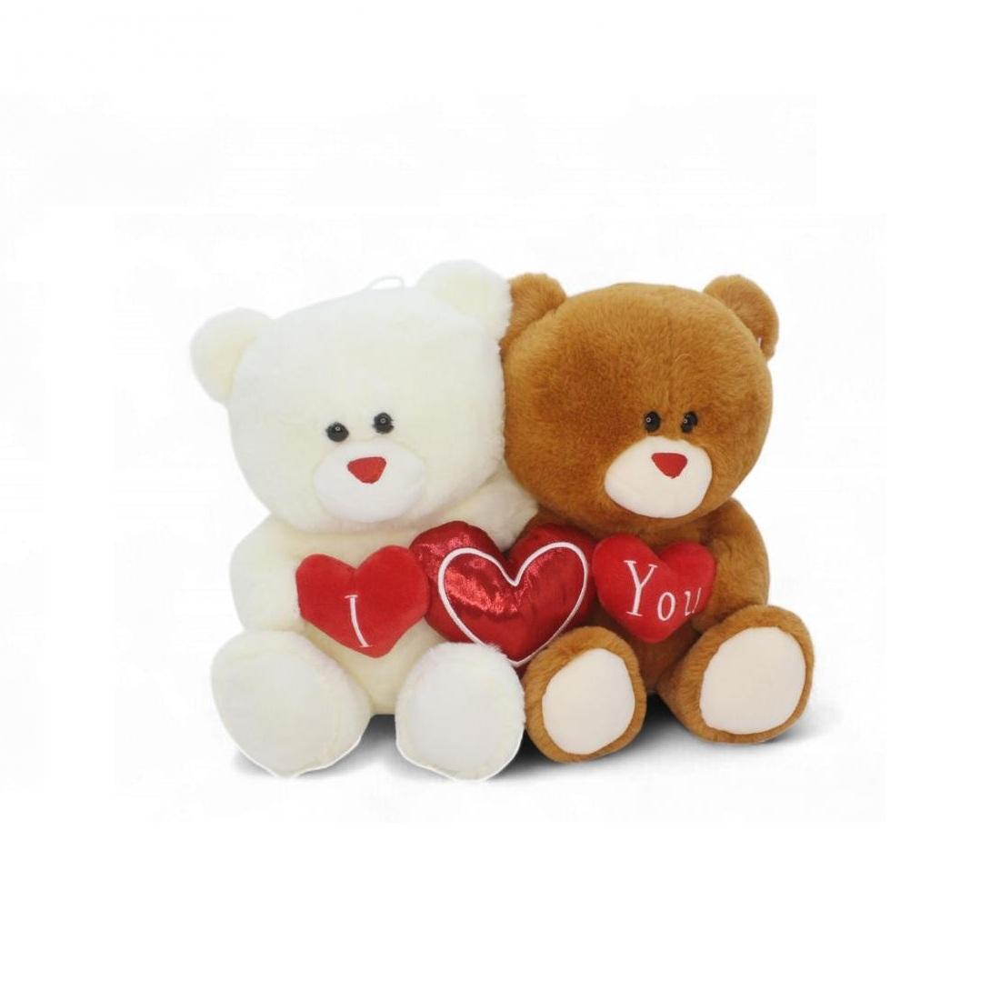 fgf import peluche coppia orsi con cuore fgf 25 cm. - foto 1