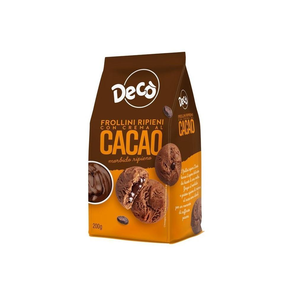 deco' biscotti ripieni alla crema di cacao deco' 150 gr. - foto 1