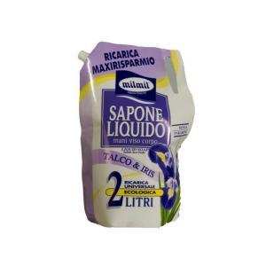 Sapone liquido mani ricarica busta talco & iris  2 lt.