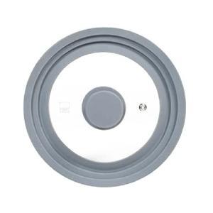 Coperchio in vetro e silicone  dimensioni 16/18/20 cm.