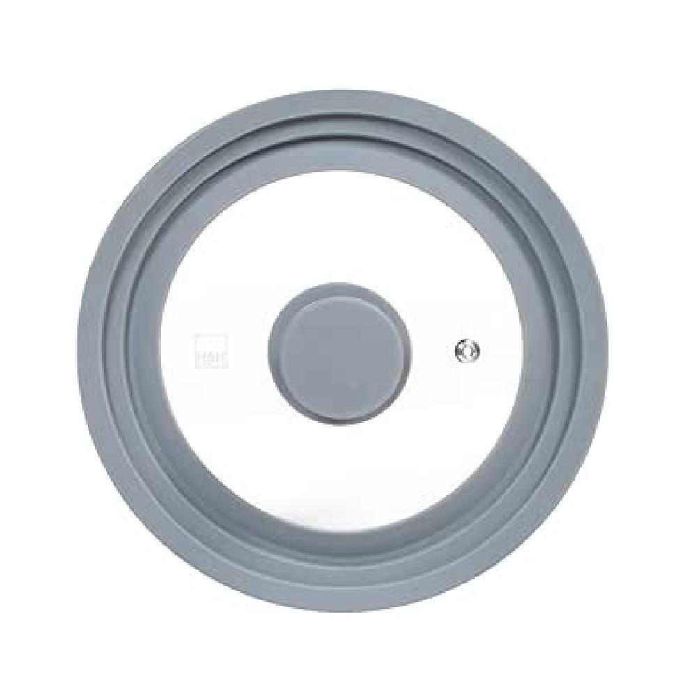 h&h coperchio in vetro e silicone h&h dimensioni 16/18/20 cm. - foto 1