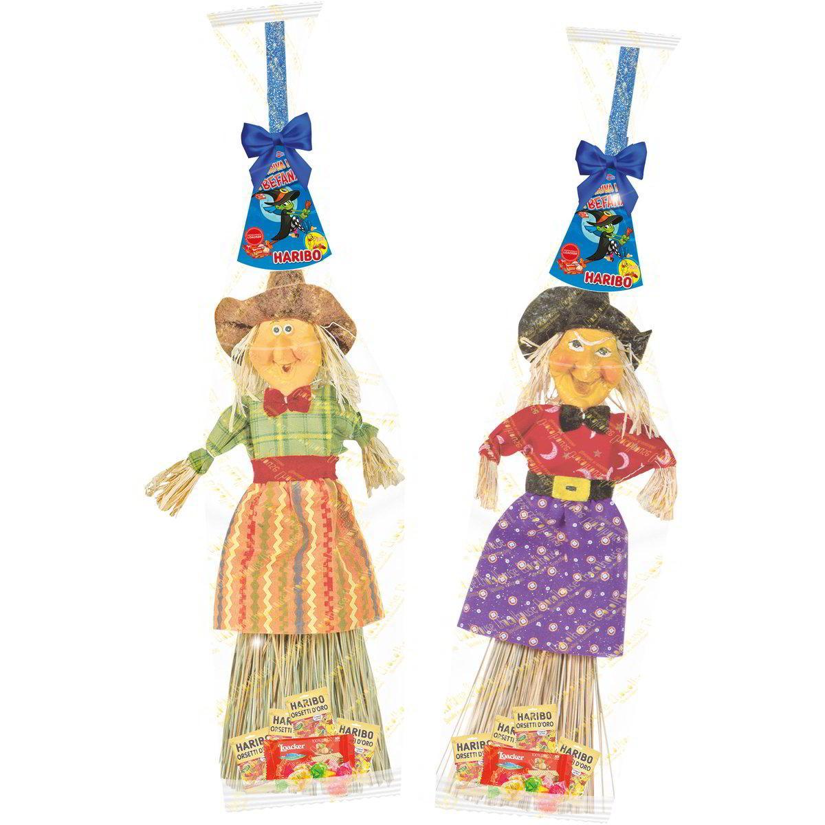 haribo maxi scopa befana castelvedere con dolci assortiti 200 gr. - foto 1