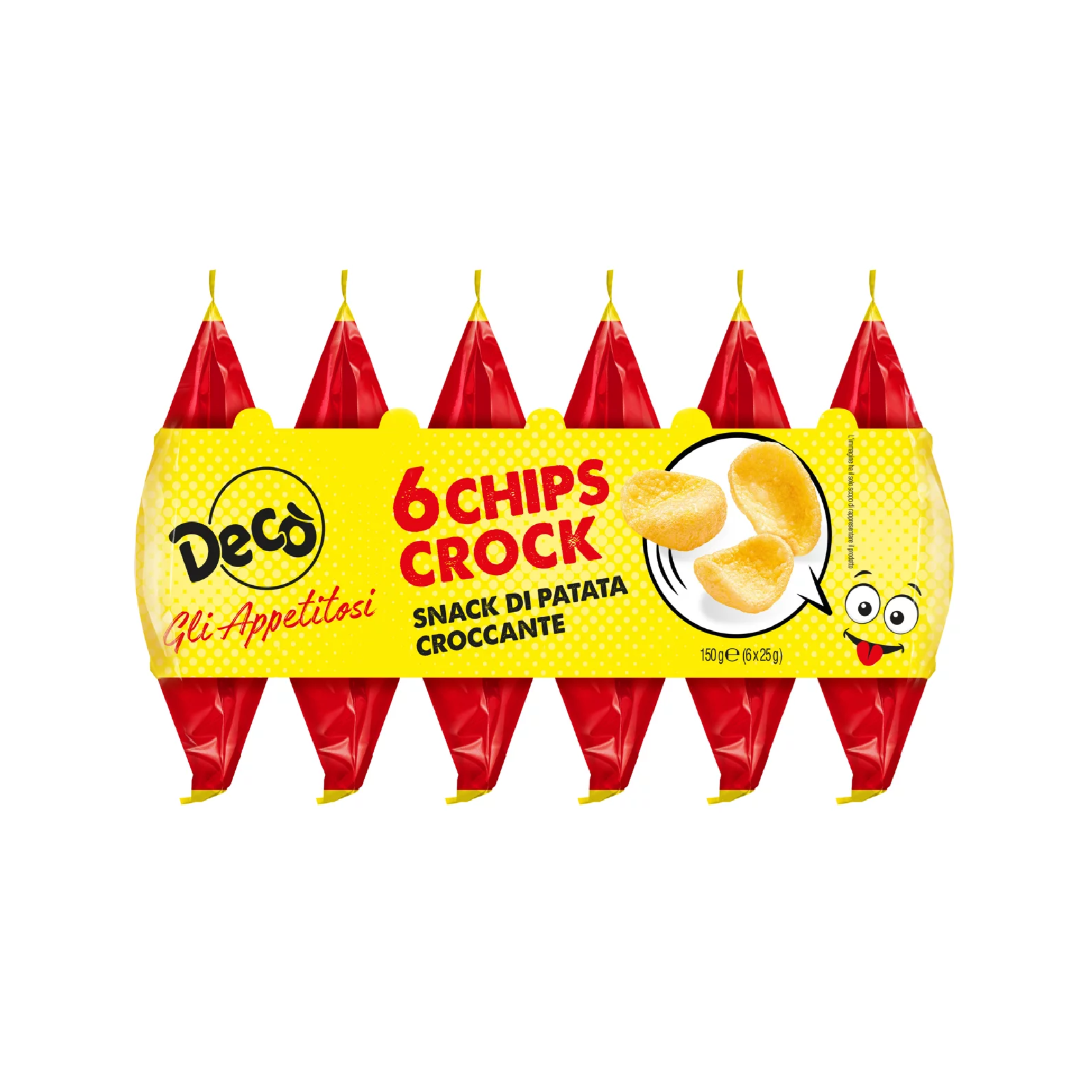 deco' patatine chips croccanti multipack deco' 150 gr. 6x25 gr. - foto 1
