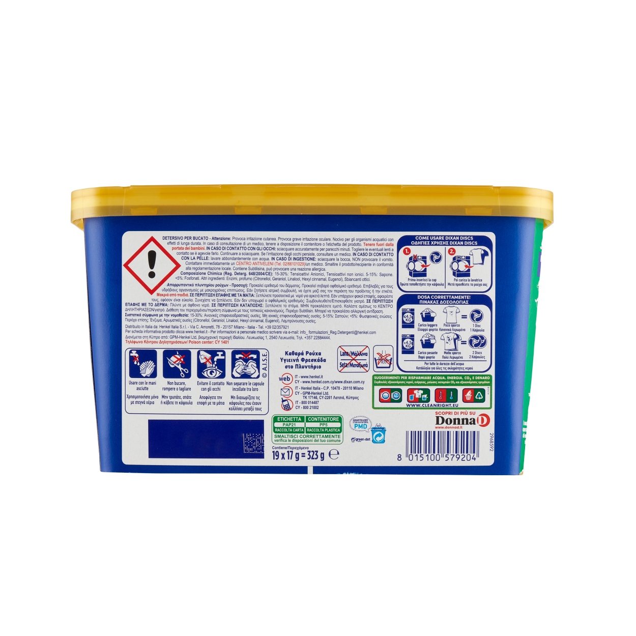 dixan pastiglie smacchianti dixan discs 19 pz. - foto 2