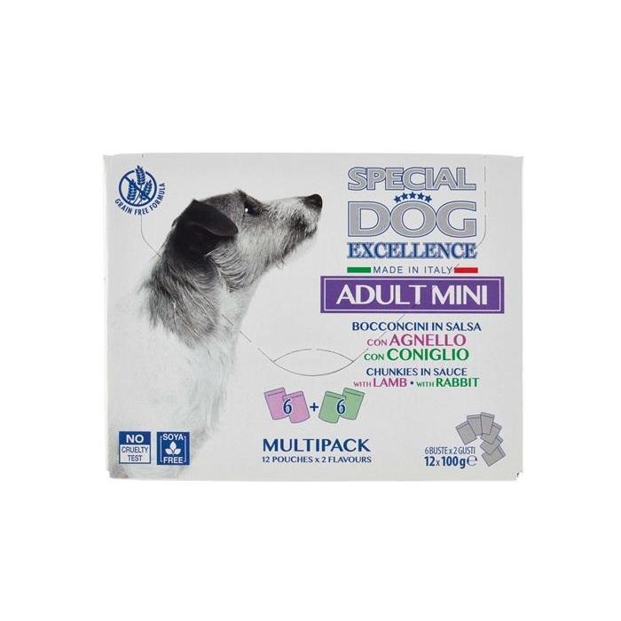 special dog cibo per cani buste multipack mini adult agnello e coniglio special dog excellence x12 100 gr. - foto 1