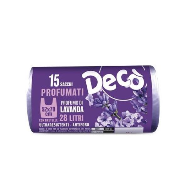 deco' sacchetto profumato alla lavanda con manico ultra resistenti antiforo mix deco' misura 52x70 - foto 1