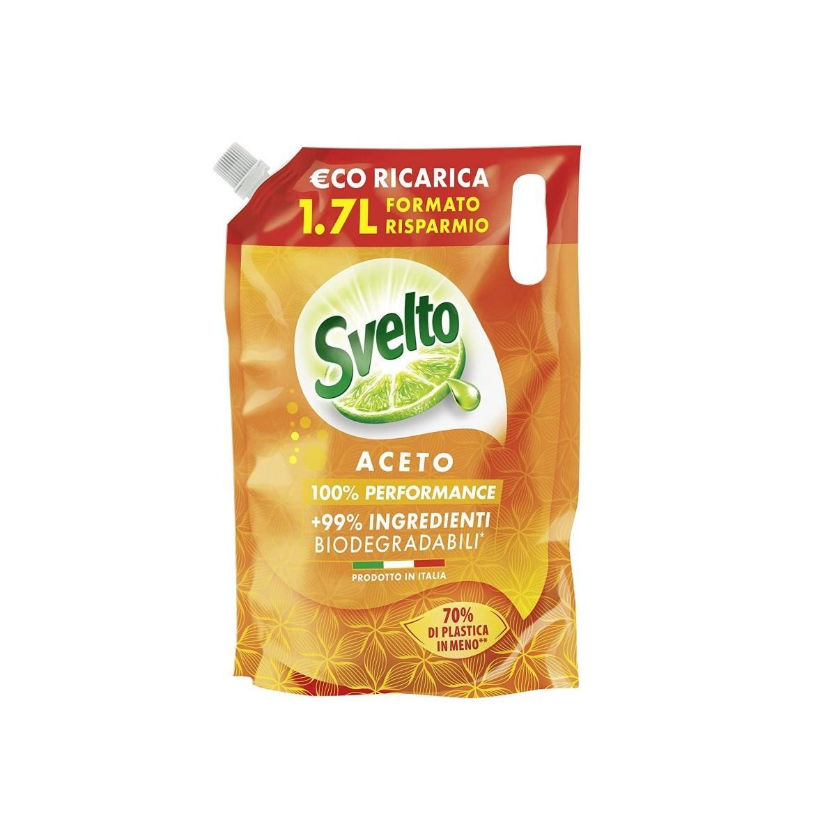 svelto eco ricarica detergente piatti aceto svelto 1,7 lt. - foto 2