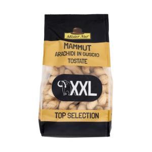 Arachidi in guscio tostate e salate mammut top selection mister nut 400 gr.