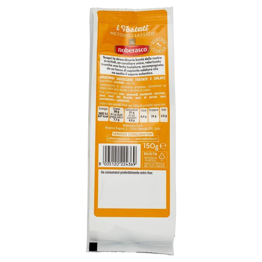 noberasco arachidi tostate salate noberasco 150 gr. - foto 2