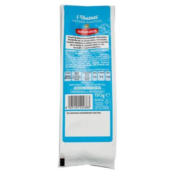 Noberasco, MandorleTostate, MandorleSalate, SnackCroccante, FruttaSecca, FruttaSeccaItaliana, SnackSalato, AperitivoTime, PausaGusto, SnackSaporito, RicetteConMandorle, AlimentazioneSana, ProdottiItaliani, OfferteAmazon, TopSeller, GDO, Zibly, 150 GR., r noberasco mandorle tostate salate noberasco 150 gr. - foto 2