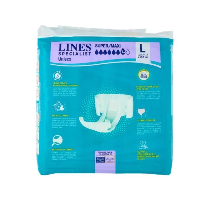 lines pannolini unisex a mutandina lines specialist taglia l super maxi 14 pz. - foto 3