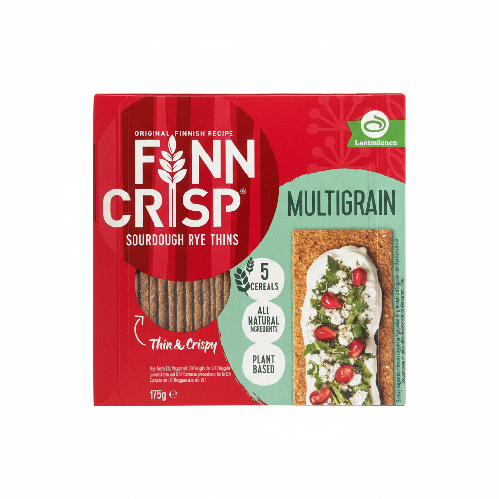 finn crisp crackers finlandese multicereali 5 cereali con lievito madre finn crisp 175 gr. - foto 1