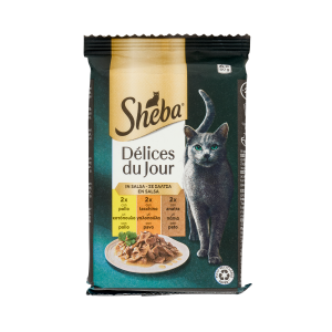 Cibo umido per gatti in salsa con tacchino e anatra  delices du jour x6 50 gr.