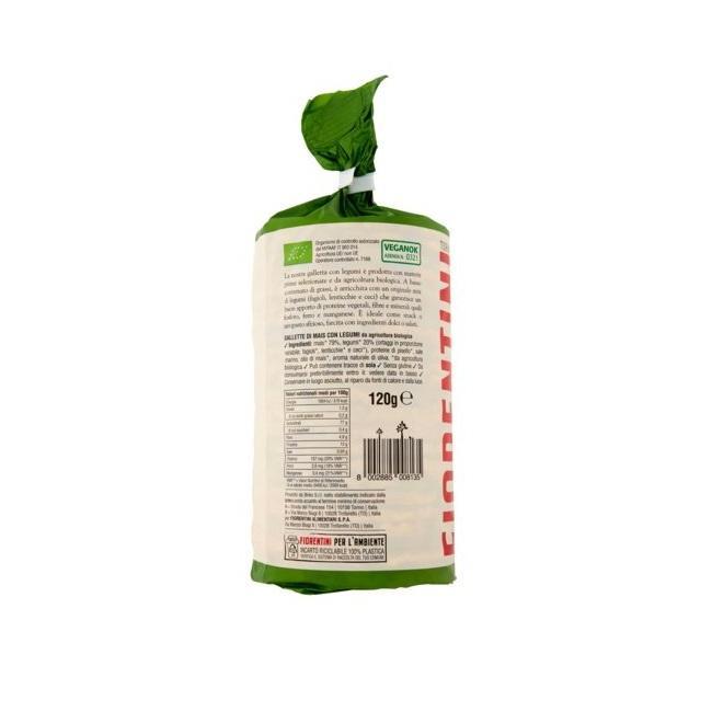 fiorentini gallette bio con legumi fiorentini senza glutine fonte di fibre e proteine 120 gr. - foto 2