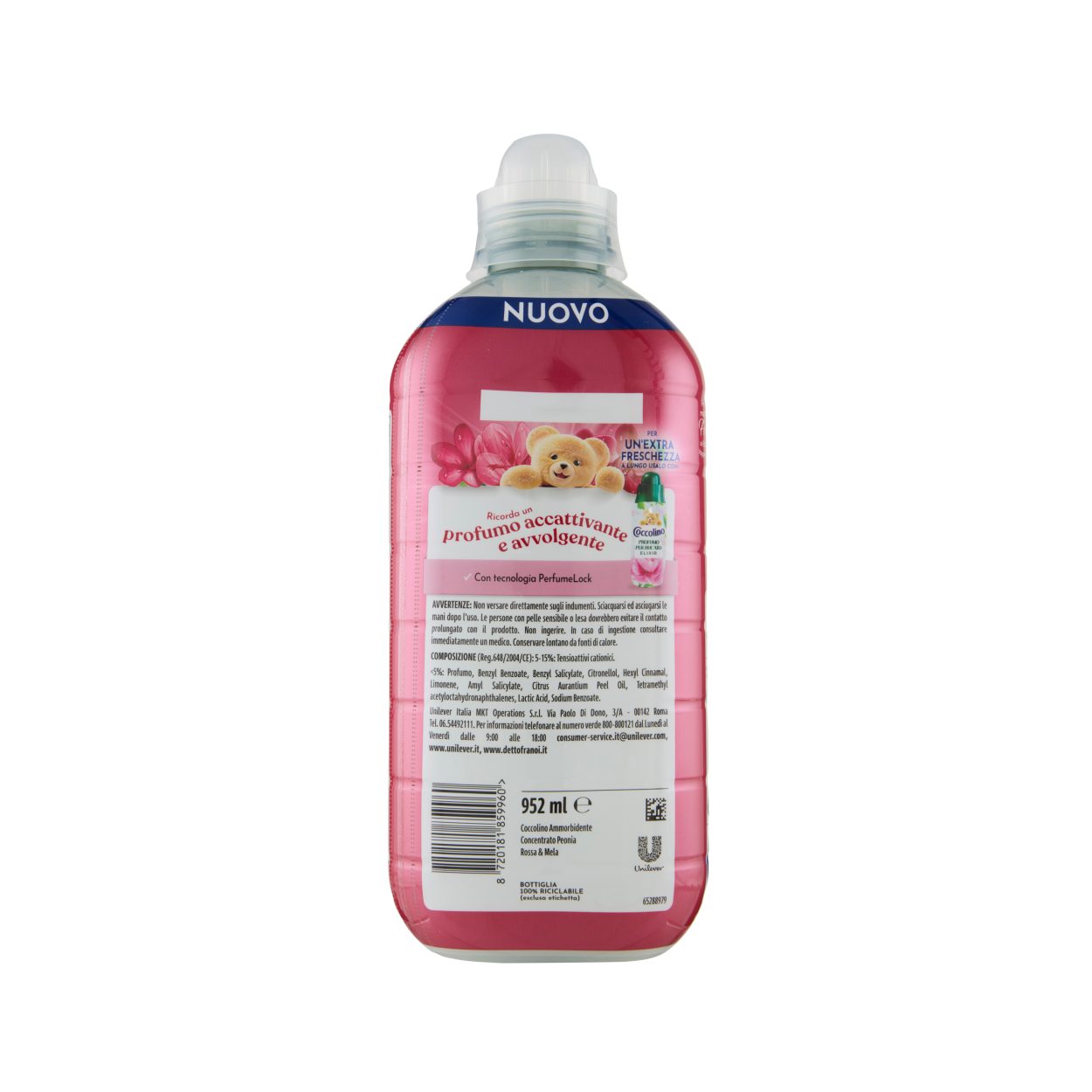 coccolino ammorbidente concentrato perfume peonia rossa e mela coccolino x45 lavaggi 952 ml. - foto 2