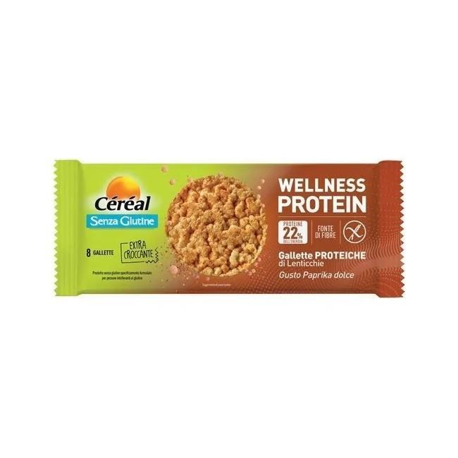 cereal gallette proteiche di lenticchie gusto paprika dolce nutrition & sante cereal wellness protein 82 gr. - foto 1