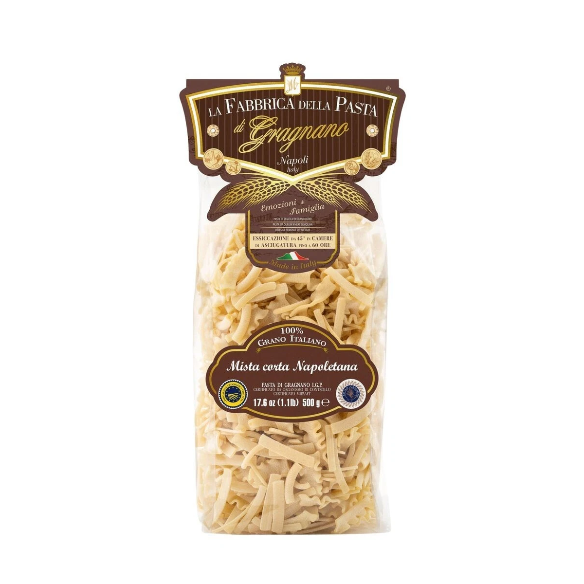 la fabbrica della pasta pasta mista corta napoli igp la fabbrica della pasta 500 gr. - foto 1