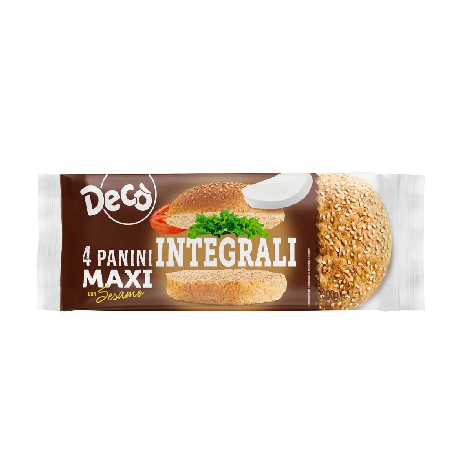 deco' panini maxi burger integrale deco' x4 300 gr. - foto 1