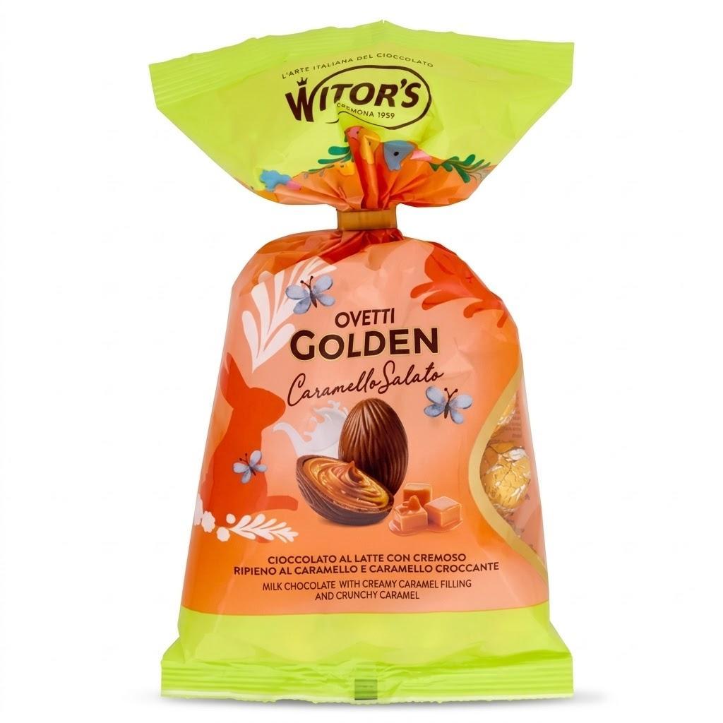 witor's ovetti di cioccolato al latte con caramello salato e granilla di nocciole witor's 230 gr. - foto 1