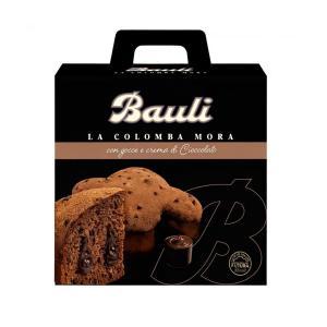 Dolce di cioccolato colomba di pasqua farcito con crema e gocce mora  da 600 gr.