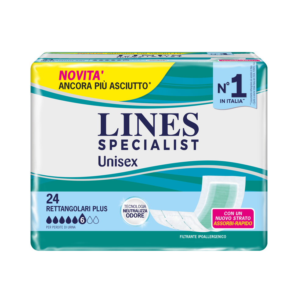 lines assorbenti con barriera lines specialist rettangolare dispositivo medico ce classe 1  x24 pz. - foto 1