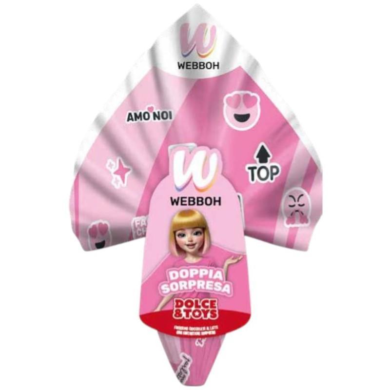 d&t uovo di pasqua webboh al cioccolato al latte con sorpresa d&t 250 gr. - foto 1