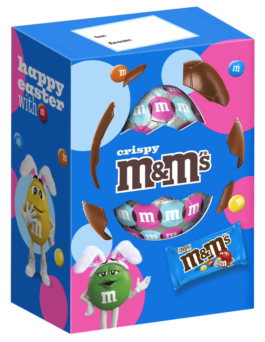m&m's uovo di pasqua al cioccolato al latte con m&m's crispy 156 gr. - foto 1