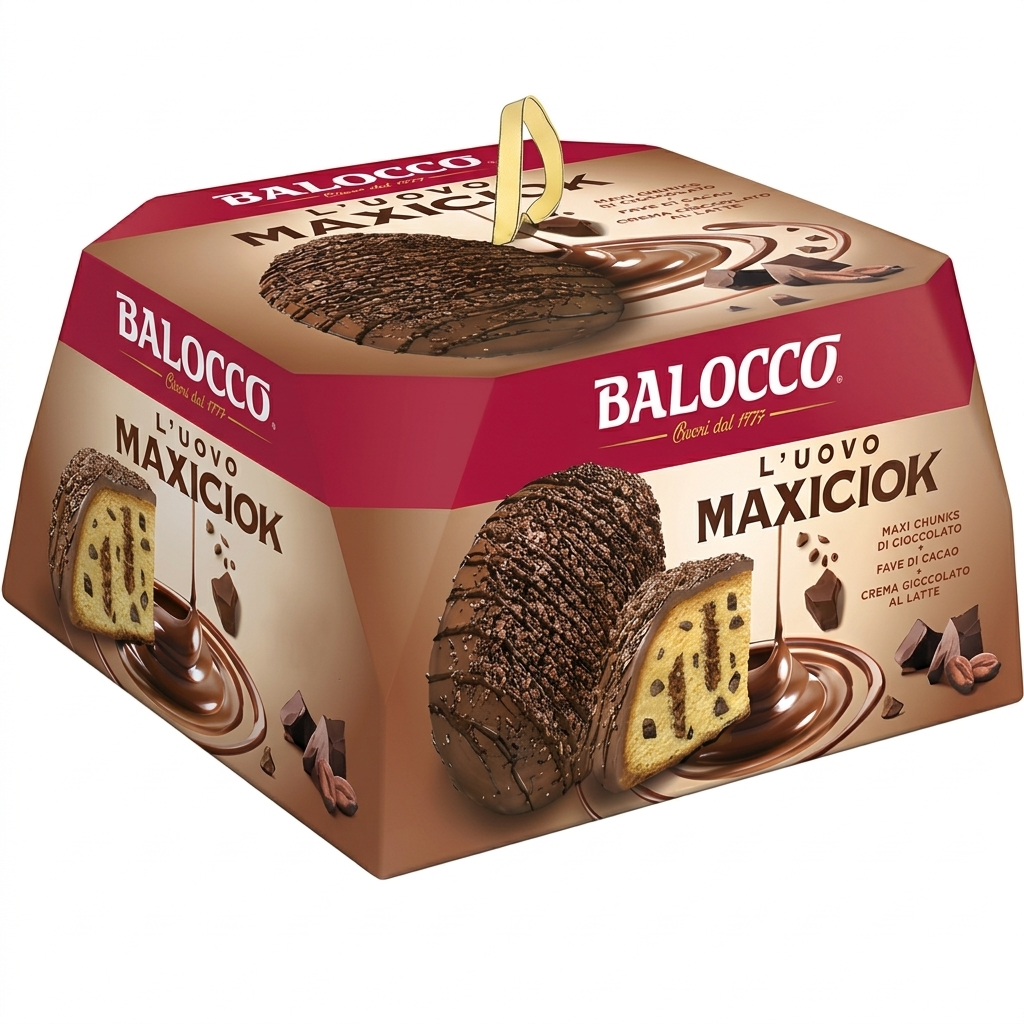 balocco l'uovo maxiciok di cioccolato al latte con nocciole balocco 750 gr. - foto 1