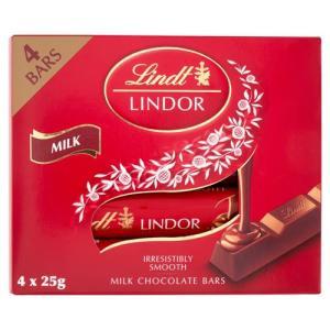 Barrette al cioccolato bianco lindor  4 x 25 gr