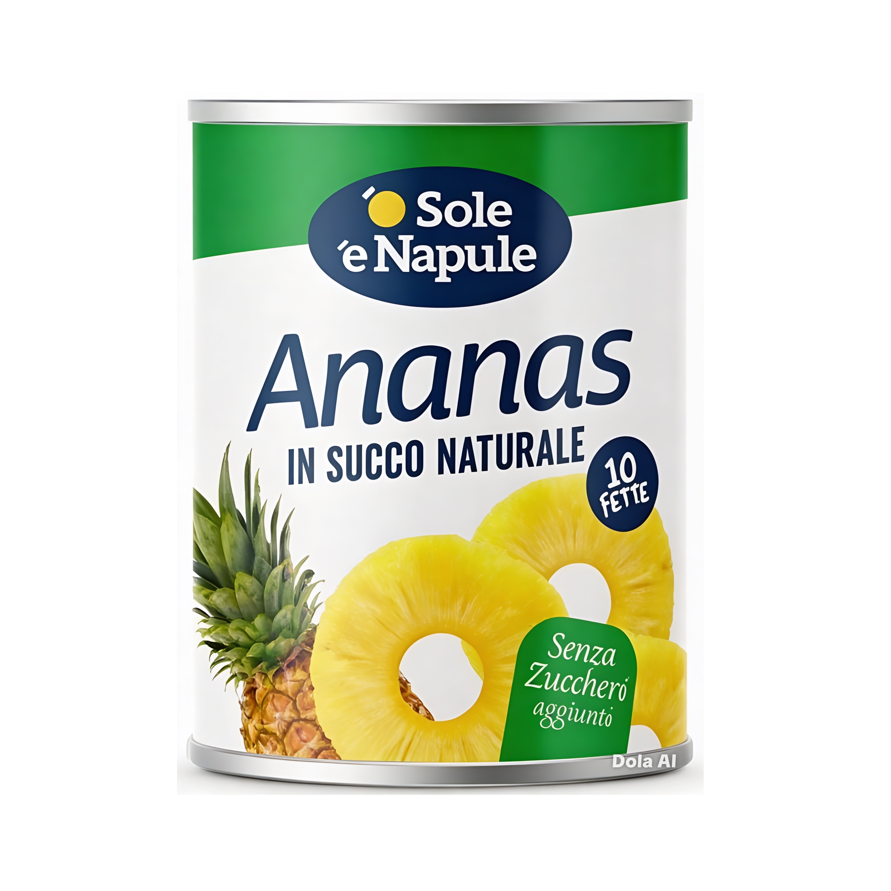 o' sole e' napule ananas a fette al naturale senza zucchero aggiunto o'solenapule 565 gr. - foto 1