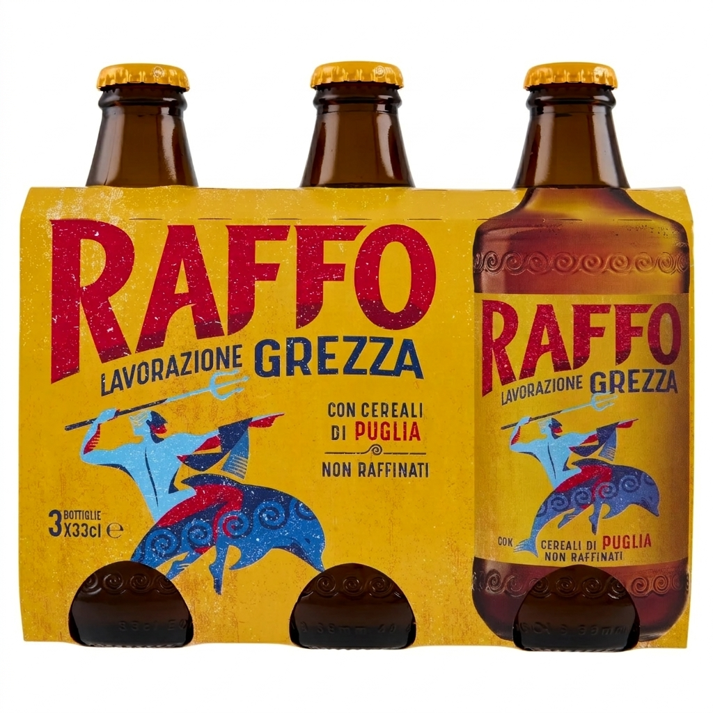 raffo birra pugliese non filtrata raffo la grezza 33 cl. x 3. - foto 1