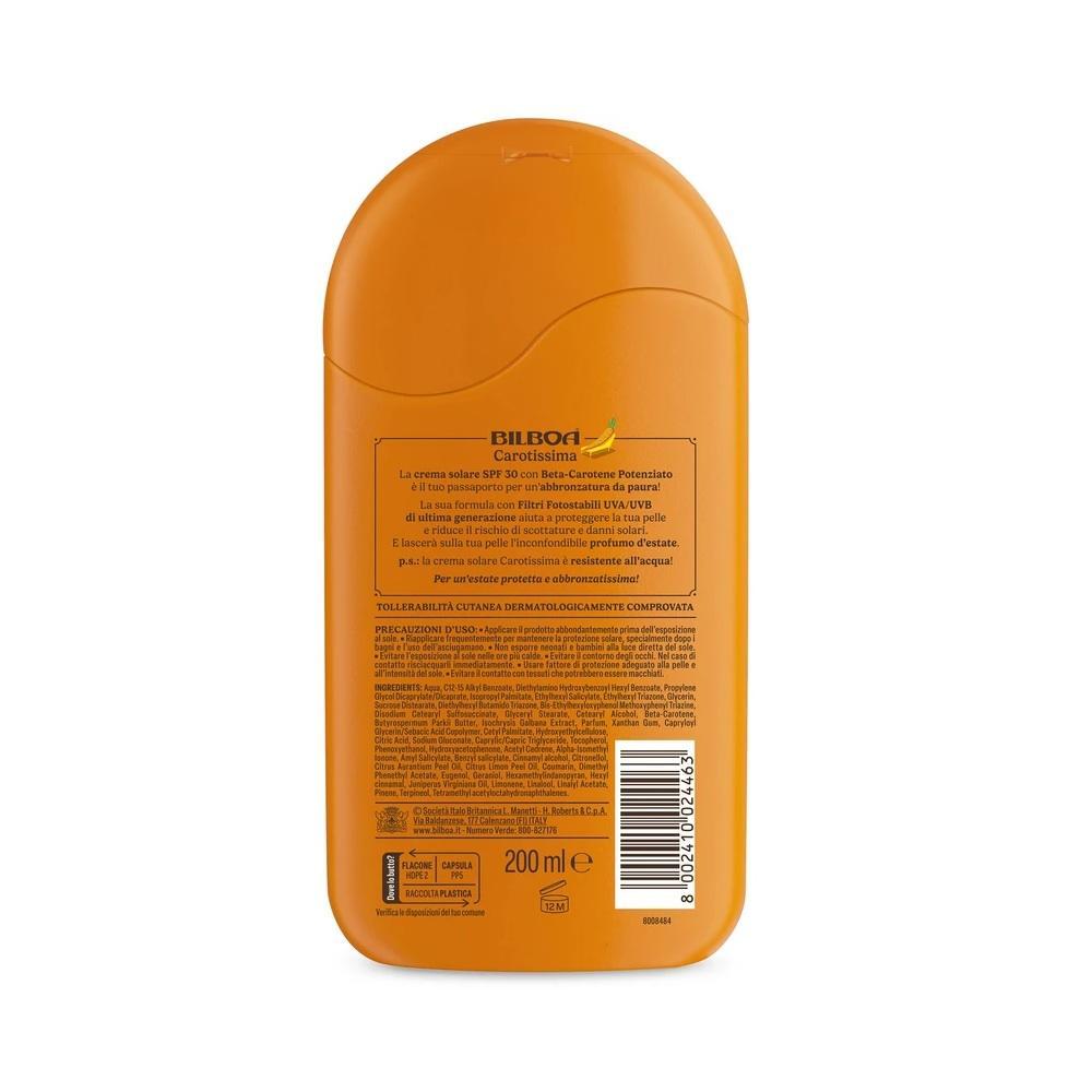 bilboa bilboa carotissima crema solare spf30 protezione alta 200 ml - foto 2