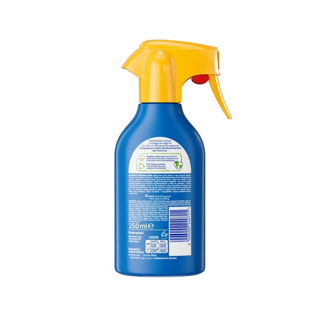 nivea spray solare bambini trigger protezione molto alta spf 50+ nivea sun kids 250 ml. - foto 1