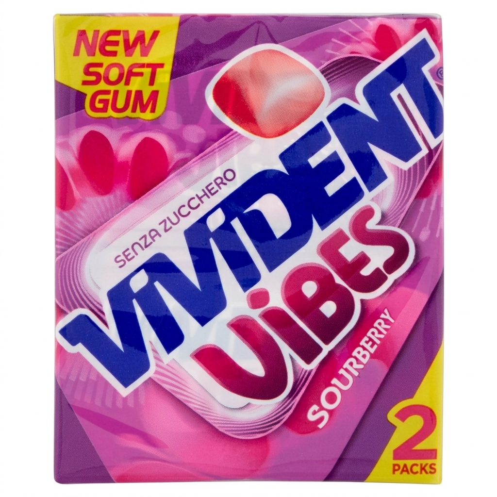 vivident gomme da masticare vivident vibes strawberry 92 gr. - foto 1