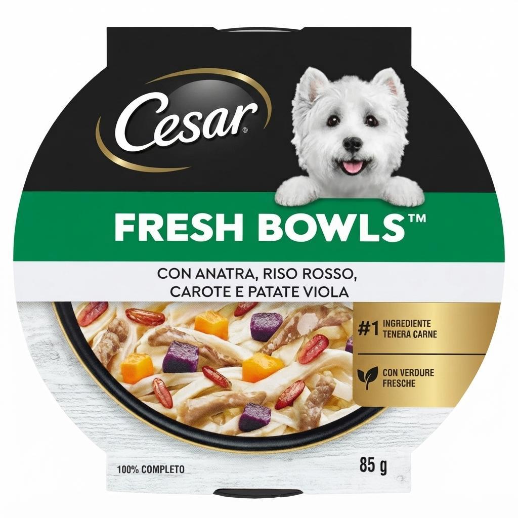 cesar, cibo per cani, umido per cani, anatra e riso, vaschetta, petfood, spesaonline, 85 GR, CESAR 85 GR, bonta, gusto anatra e riso, qualita, dispensa, piacere, fragranza, prodotti cesar, 85gr, benessere, 85 GR cesar le ricette di cesar fresco agnello e riso 85 gr cesar - foto 1