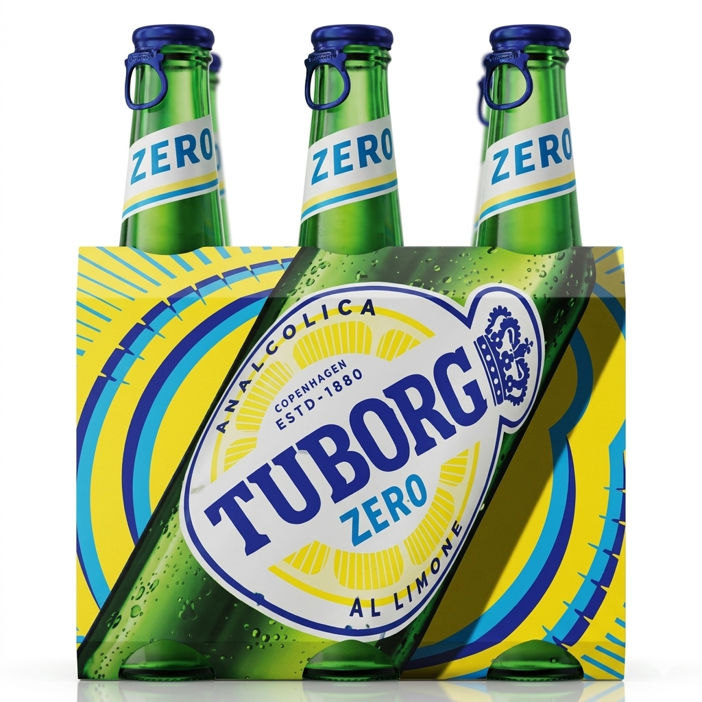 tuborg birra analcolica al limone tuborg 0.0% lemon 3 x 33 cl. - foto 1